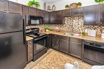 Custom cabinetry with brushed nickel hardware